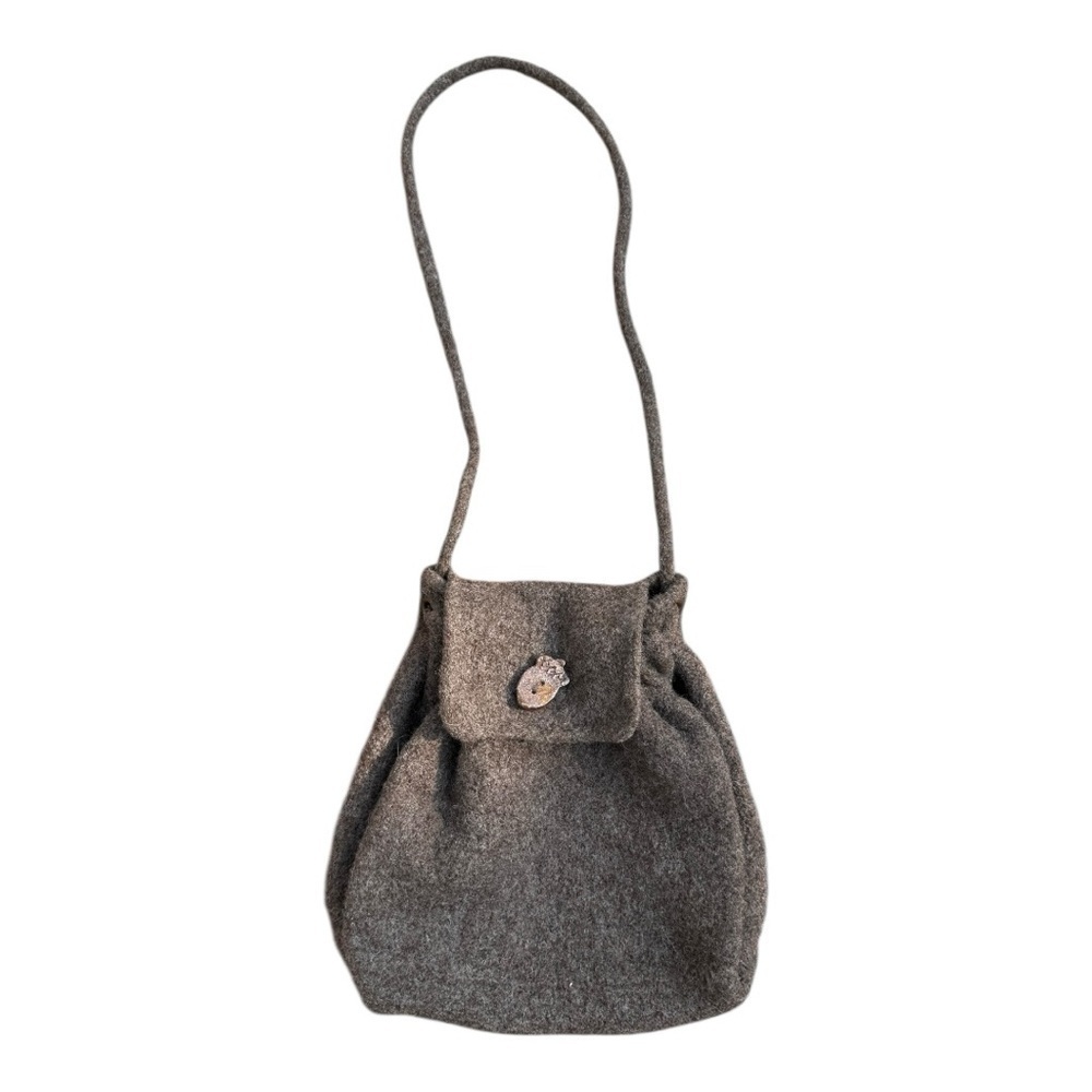 Natural Wool Handmade Seamless Felted Purse / Tote Bag